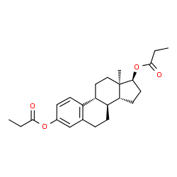 ChemSpider 2D Image | (8alpha,9beta,13alpha,14beta,17beta)-Estra-1,3,5(10)-triene-3,17-diyl dipropanoate | C24H32O4