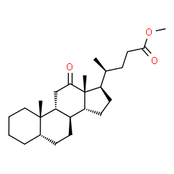 ChemSpider 2D Image | Methyl (5beta,8alpha,9beta,14beta,20S)-12-oxocholan-24-oate | C25H40O3