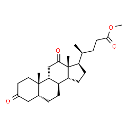 ChemSpider 2D Image | Methyl (5beta,8alpha,9beta,14beta,20S)-3,12-dioxocholan-24-oate | C25H38O4
