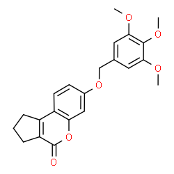 ChemSpider 2D Image | benzo[b]cyclopenta[d]pyran-4(1H)-one, 2,3-dihydro-7-[(3,4,5-trimethoxyphenyl)methoxy]- | C22H22O6