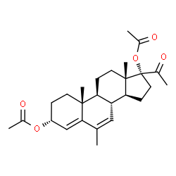 ChemSpider 2D Image | (3alpha)-6-Methyl-20-oxopregna-4,6-diene-3,17-diyl diacetate | C26H36O5