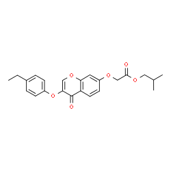 ChemSpider 2D Image | Isobutyl {[3-(4-ethylphenoxy)-4-oxo-4H-chromen-7-yl]oxy}acetate | C23H24O6