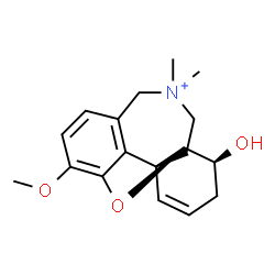 ChemSpider 2D Image | (4aR,5S,8aR)-5-Hydroxy-3-methoxy-11,11-dimethyl-5,6,9,10,11,12-hexahydro-4aH-[1]benzofuro[3a,3,2-ef][2]benzazepin-11-ium | C18H24NO3