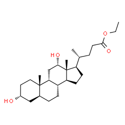 ChemSpider 2D Image | Ethyl (3alpha,5alpha,9beta,12alpha)-3,12-dihydroxycholan-24-oate | C26H44O4