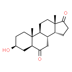 ChemSpider 2D Image | (3beta,5alpha,14beta)-3-Hydroxyandrostane-6,17-dione | C19H28O3