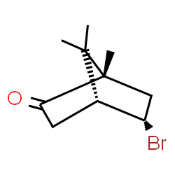 ChemSpider 2D Image | (1S,4R,5S)-5-Bromo-1,7,7-trimethylbicyclo[2.2.1]heptan-2-one | C10H15BrO