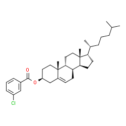 ChemSpider 2D Image | (3beta,8alpha,9beta,17alpha)-Cholest-5-en-3-yl 3-chlorobenzoate | C34H49ClO2