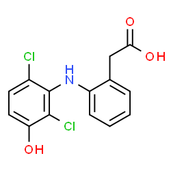 ChemSpider 2D Image | 3'-Hydroxydiclofenac | C14H11Cl2NO3