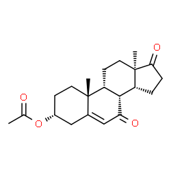 ChemSpider 2D Image | (3alpha,9beta,13alpha,14beta)-7,17-Dioxoandrost-5-en-3-yl acetate | C21H28O4