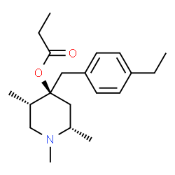 ChemSpider 2D Image | (2S,4S,5S)-4-(4-Ethylbenzyl)-1,2,5-trimethyl-4-piperidinyl propionate | C20H31NO2