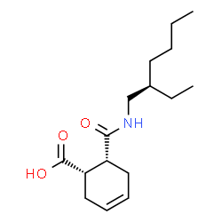 ChemSpider 2D Image | (1S,6R)-6-{[(2R)-2-Ethylhexyl]carbamoyl}-3-cyclohexene-1-carboxylic acid | C16H27NO3