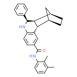 ChemSpider 2D Image | (1R,2S,10R,11S,12R)-N-(2,3-Dimethylphenyl)-10-phenyl-9-azatetracyclo[10.2.1.0~2,11~.0~3,8~]pentadeca-3,5,7-triene-5-carboxamide | C29H30N2O