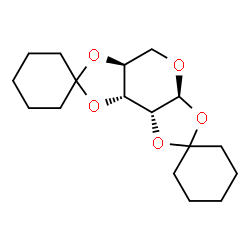 ChemSpider 2D Image | (3a'S,5a'S,8a'R,8b'R)-Tetrahydro-3a'H-dispiro[cyclohexane-1,2'-bis[1,3]dioxolo[4,5-b:4',5'-d]pyran-7',1''-cyclohexane] | C17H26O5