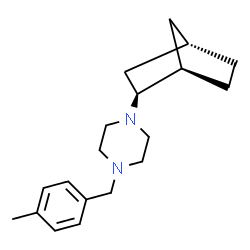 ChemSpider 2D Image | 1-[(1R,2S,4S)-Bicyclo[2.2.1]hept-2-yl]-4-(4-methylbenzyl)piperazine | C19H28N2