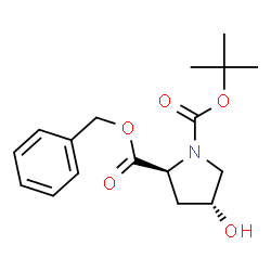 ChemSpider 2D Image | 2-Benzyl 1-(2-methyl-2-propanyl) (2S,4R)-4-hydroxy-1,2-pyrrolidinedicarboxylate | C17H23NO5