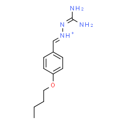 ChemSpider 2D Image | (1E)-1-(4-Butoxybenzylidene)-2-(diaminomethylene)hydrazinium | C12H19N4O