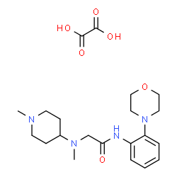 ChemSpider 2D Image | N~2~-Methyl-N~2~-(1-methyl-4-piperidinyl)-N-[2-(4-morpholinyl)phenyl]glycinamide ethanedioate (1:1) | C21H32N4O6