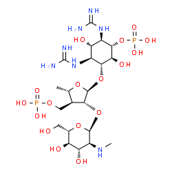 ChemSpider 2D Image | 3'-Deoxydihydrostreptomycin 3'alpha,6-bisphosphate | C21H43N7O17P2