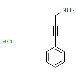 ChemSpider 2D Image | 3-Phenylprop-2-yn-1-aminium chloride | C9H10ClN