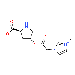 ChemSpider 2D Image | (4R)-4-[2-(3-Methyl-1H-imidazol-3-ium-1-yl)acetoxy]-L-proline | C11H16N3O4
