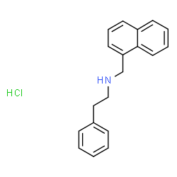 ChemSpider 2D Image | N-Phenethyl-1-naphthalenemethylamine hydrochloride | C19H20ClN