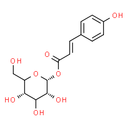 ChemSpider 2D Image | 1-O-[(2E)-3-(4-Hydroxyphenyl)-2-propenoyl]-alpha-D-erythro-hexopyranose | C15H18O8
