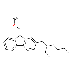 ChemSpider 2D Image | [2-(2-Ethylhexyl)-9H-fluoren-9-yl]methyl carbonochloridate | C23H27ClO2