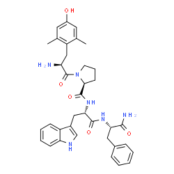 ChemSpider 2D Image | 2,6-Dimethyl-L-tyrosyl-L-prolyl-L-tryptophyl-L-phenylalaninamide | C36H42N6O5