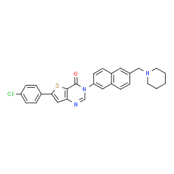 ChemSpider 2D Image | compound 17 [PMID: 17125263] | C28H24ClN3OS