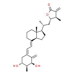 ChemSpider 2D Image | (1S,2S,3R,5Z,7E,23S)-1,3-Dihydroxy-2-methyl-23,26-epoxy-9,10-secoergosta-5,7,10,25(27)-tetraen-26-one | C29H42O4