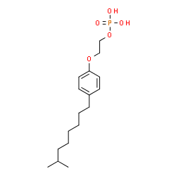 ChemSpider 2D Image | 2-[4-(7-Methyloctyl)phenoxy]ethyl dihydrogen phosphate | C17H29O5P