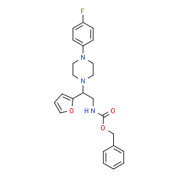 ChemSpider 2D Image | Benzyl {2-[4-(4-fluorophenyl)-1-piperazinyl]-2-(2-furyl)ethyl}carbamate | C24H26FN3O3