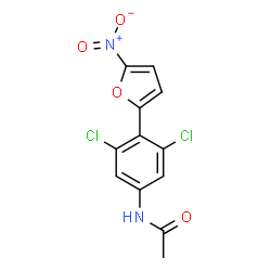 ChemSpider 2D Image | N-[3,5-Dichloro-4-(5-nitro-2-furyl)phenyl]acetamide | C12H8Cl2N2O4