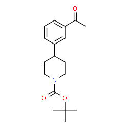 ChemSpider 2D Image | tert-Butyl 4-(3-acetylphenyl)piperidine-1-carboxylate | C18H25NO3