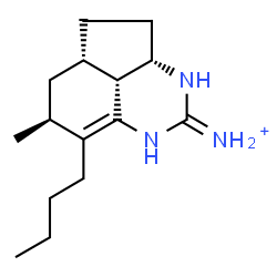 ChemSpider 2D Image | (3aS,5aS,7S,8bR)-8-Butyl-7-methyl-1,3a,4,5,5a,6,7,8b-octahydrocyclopenta[de]quinazolin-2-aminium | C15H26N3