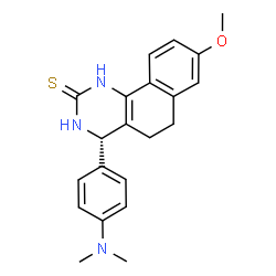 ChemSpider 2D Image | (4S)-4-[4-(Dimethylamino)phenyl]-8-methoxy-3,4,5,6-tetrahydrobenzo[h]quinazoline-2(1H)-thione | C21H23N3OS