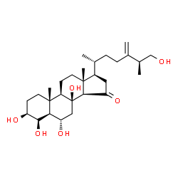 ChemSpider 2D Image | (3beta,4beta,5alpha,6alpha,25S)-3,4,6,8,26-Pentahydroxyergost-24(28)-en-15-one | C28H46O6