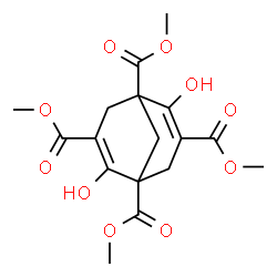 ChemSpider 2D Image | Tetramethyl 2,6-dihydroxybicyclo[3.3.1]nona-2,6-diene-1,3,5,7-tetracarboxylate | C17H20O10