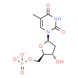 ChemSpider 2D Image | Thymidine 5'-phosphorate | C10H13N2O8P