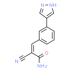 ChemSpider 2D Image | (2Z)-2-Cyano-3-[3-(1H-pyrazol-4-yl)phenyl]acrylamide | C13H10N4O