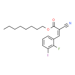 ChemSpider 2D Image | Octyl (2Z)-2-cyano-3-(2-fluoro-3-iodophenyl)acrylate | C18H21FINO2