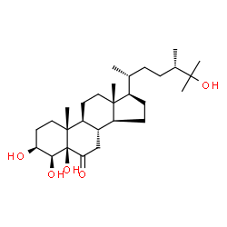 ChemSpider 2D Image | (3beta,4beta,5beta)-3,4,5,25-Tetrahydroxyergostan-6-one | C28H48O5