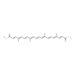 ChemSpider 2D Image | Dimethyl (2E,4E,6E,8E,10E,12E,14E,16E,18E)-4,8,13,17-tetramethyl-2,4,6,8,10,12,14,16,18-icosanonaenedioate | C26H32O4