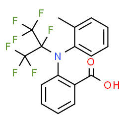 ChemSpider 2D Image | 2-[(1,1,1,2,3,3,3-Heptafluoro-2-propanyl)(2-methylphenyl)amino]benzoic acid | C17H12F7NO2