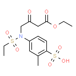 ChemSpider 2D Image | 4-[(4-Ethoxy-2,4-dioxobutyl)(ethylsulfonyl)amino]-2-methylbenzenesulfonic acid | C15H21NO8S2