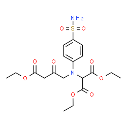 ChemSpider 2D Image | Diethyl [(4-ethoxy-2,4-dioxobutyl)(4-sulfamoylphenyl)amino]malonate | C19H26N2O9S