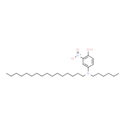 ChemSpider 2D Image | 4-[Hexadecyl(hexyl)amino]-2-nitrophenol | C28H50N2O3