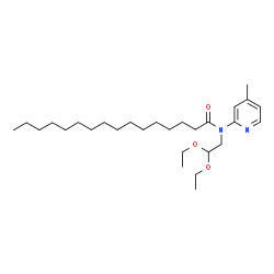 ChemSpider 2D Image | N-(2,2-Diethoxyethyl)-N-(4-methyl-2-pyridinyl)hexadecanamide | C28H50N2O3