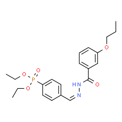 ChemSpider 2D Image | Diethyl (4-{(Z)-[(3-propoxybenzoyl)hydrazono]methyl}phenyl)phosphonate | C21H27N2O5P