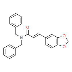 ChemSpider 2D Image | (2E)-3-(1,3-Benzodioxol-5-yl)-N,N-dibenzylacrylamide | C24H21NO3